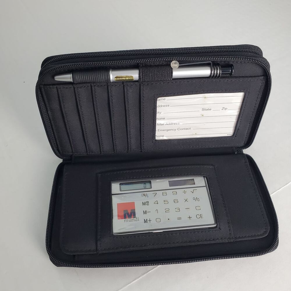 Mundi Zip Around Organizer Wallet Black
